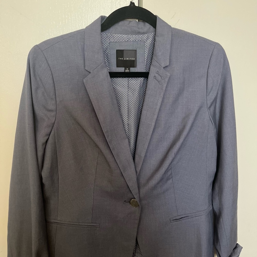 The Limited Gray Classic Blazer with Notched Lapels